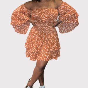 NWT FOREVER 21 PRINTED DRESS SIZE: L